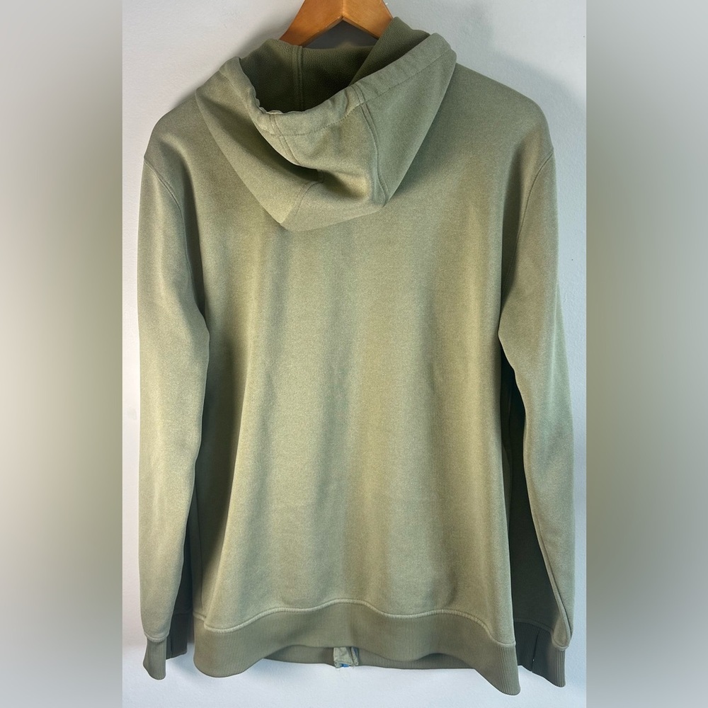Burton Dryride Men’s Hoodie Sweater HB Bonded Full Zip Spellout Green Size M EUC - Picture 7 of 10